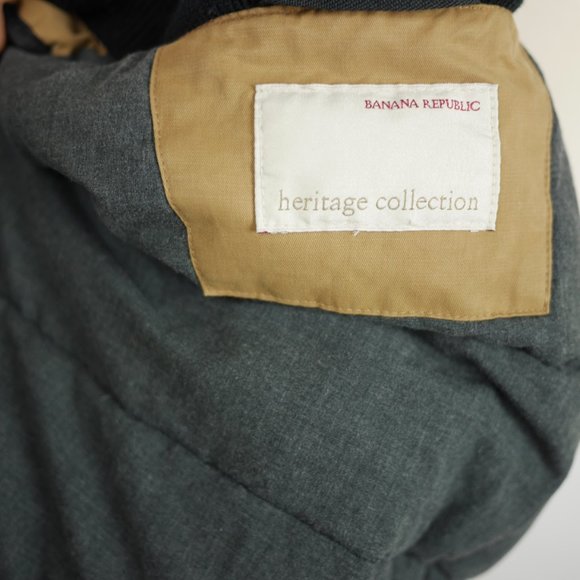 BANANA REPUBLIC Tan brown full zip coat insulated - Picture 11 of 12